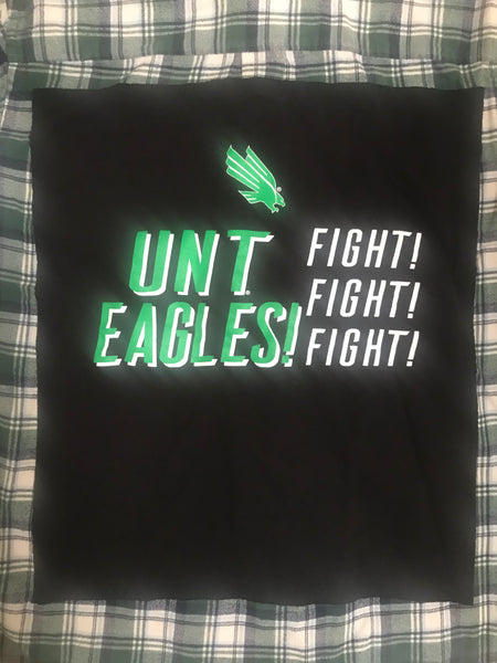 UNT MEDIUM University of North Texas T-shirt backed flannel