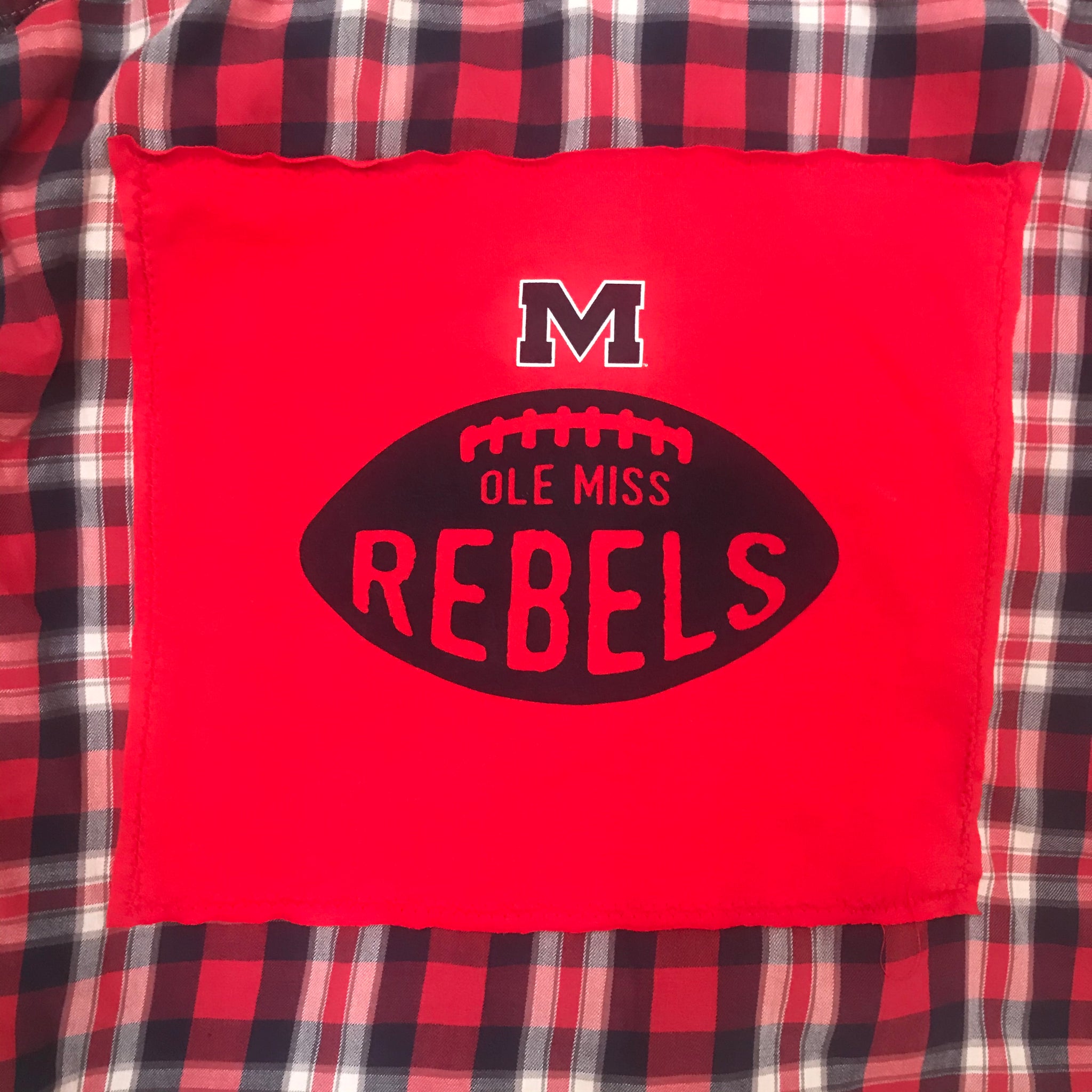 Mississippi Ole Miss SMALL T-shirt backed flannel