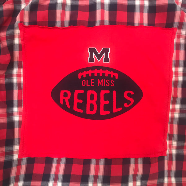 Mississippi Ole Miss SMALL T-shirt backed flannel