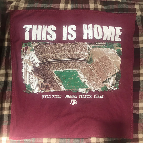 Texas A&M LARGE T-shirt backed flannel
