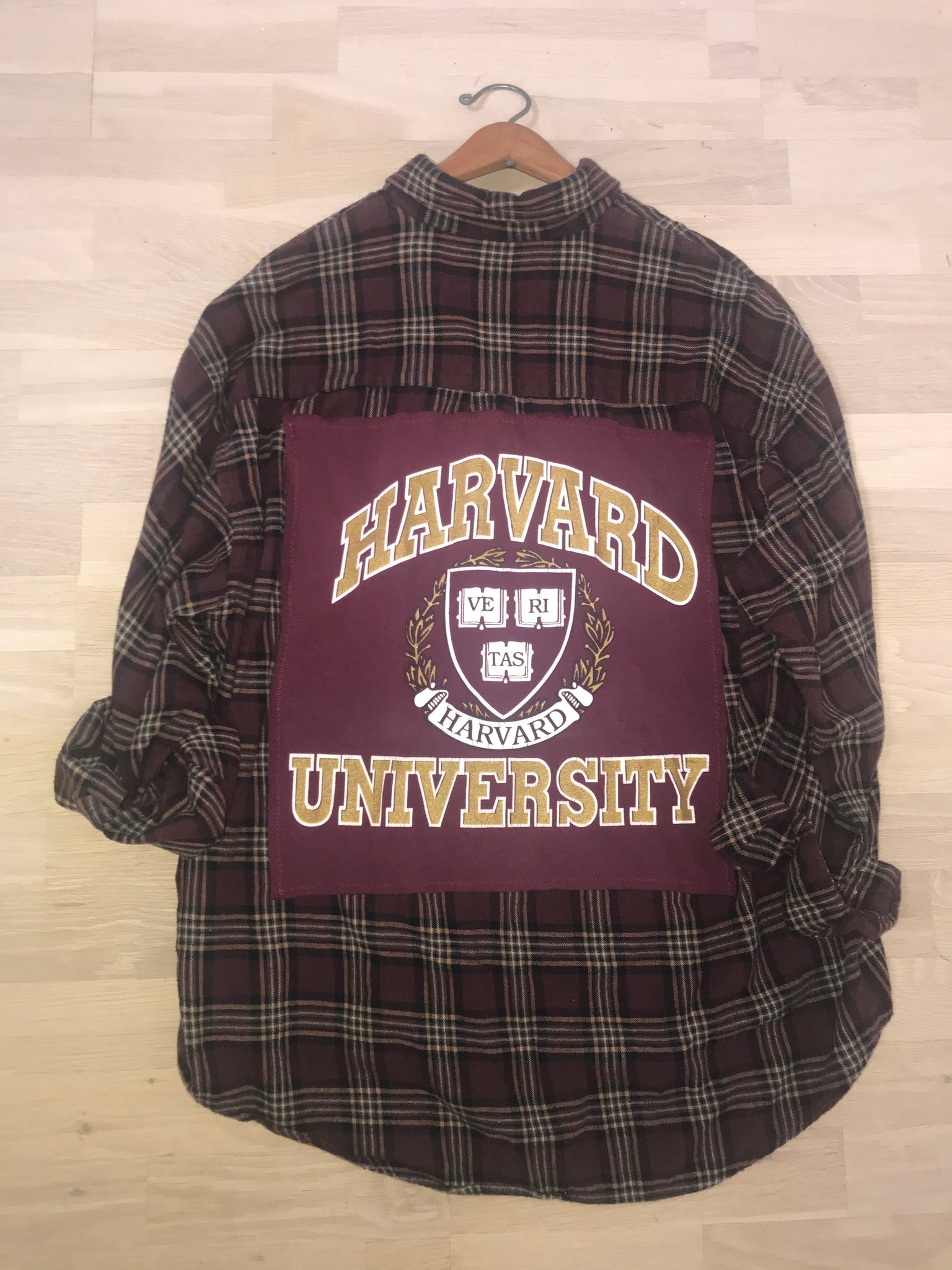 Harvard LARGE T-Shirt Backed Flannel