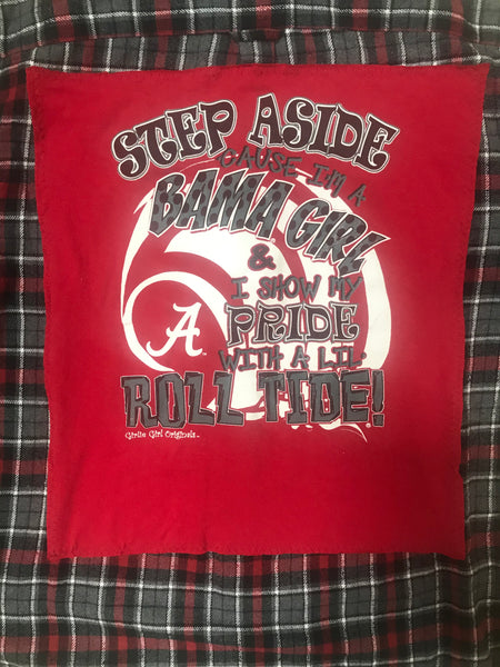 Alabama MEDIUM Bama T-shirt backed flannel