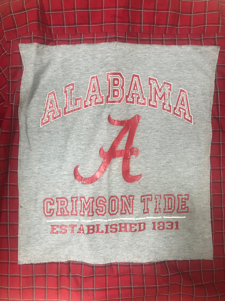 Alabama XL Bama T-shirt backed flannel- light weight