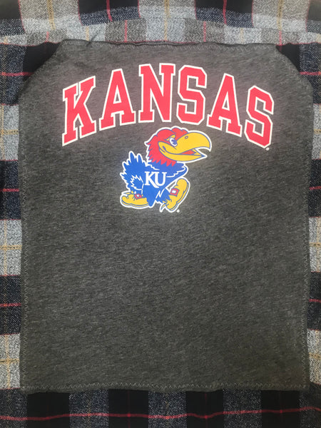 Kansas Jayhawks SMALL T-shirt backed flannel
